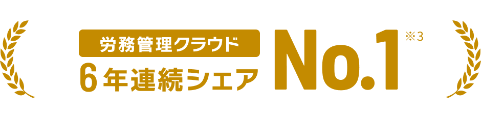 労務管理クラウド 6年連続シェアNo.1
